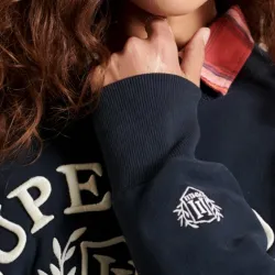 Robe femme Superdry Pride in craft crew dress Bleu - ZESHOES Robe femme Superdry Pride in craft crew dress Bleu - ZESHOES