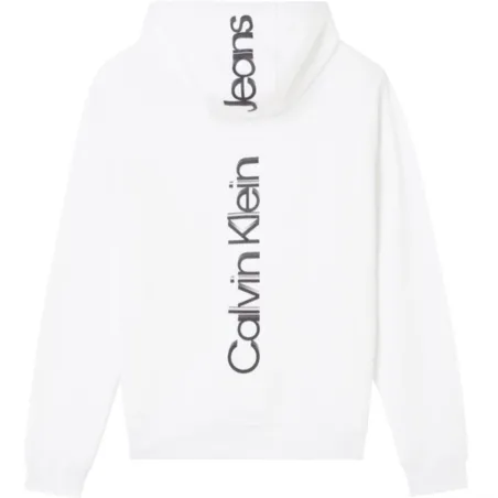 Produits victimes de leur succès Calvin Klein Blanc Seasonal institutional hoodie