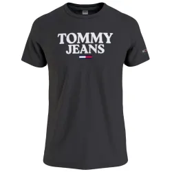 T shirt manche courte homme Tommy Jeans Classic front logo Noir - ZESHOES T shirt manche courte homme Tommy Jeans Classic front logo Noir - ZESHOES