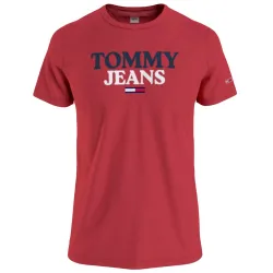 T shirt manche courte homme Tommy Jeans Classic front logo Rouge - ZESHOES