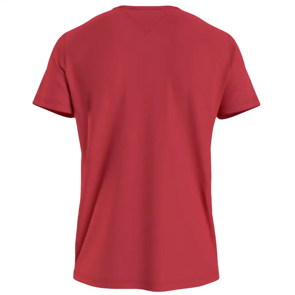T shirt manche courte homme Tommy Jeans Classic front logo Rouge - ZESHOES T shirt manche courte homme Tommy Jeans Classic front logo Rouge - ZESHOES