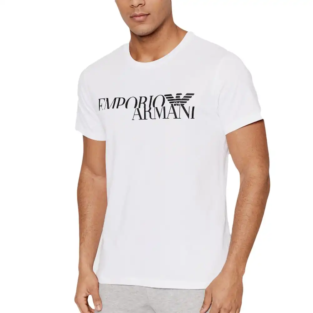 T shirt manche courte homme Emporio Armani Bialy Blanc - ZESHOES