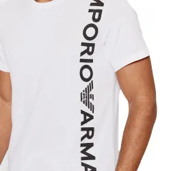T shirt manche courte homme Emporio Armani Regular fit Blanc - ZESHOES
