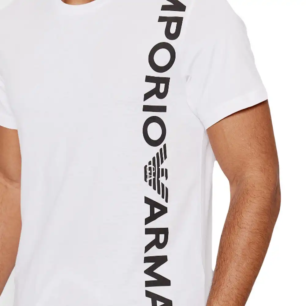 T shirt manche courte homme Emporio Armani Regular fit Blanc - ZESHOES