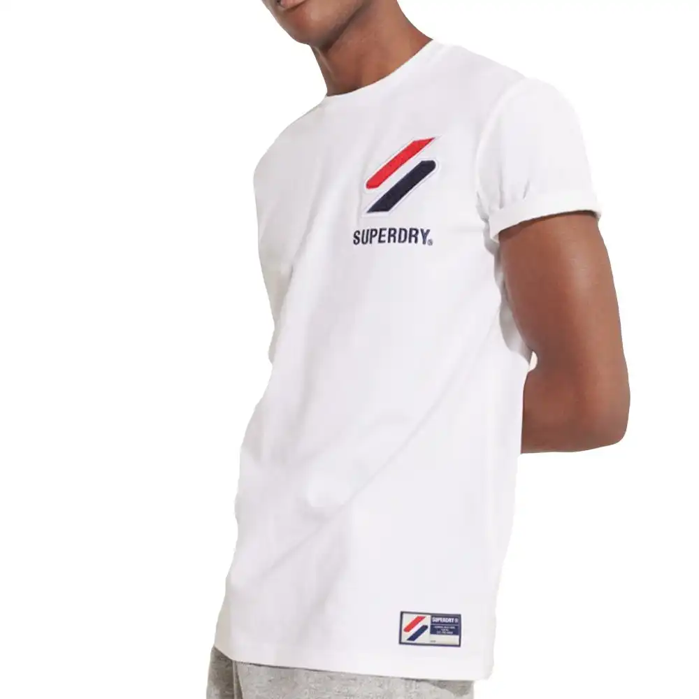 T shirt manche courte homme Superdry Sporstyle Blanc - ZESHOES