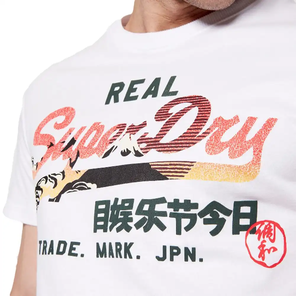 T shirt manche courte homme Superdry Itago Blanc - ZESHOES T shirt manche courte homme Superdry Itago Blanc - ZESHOES