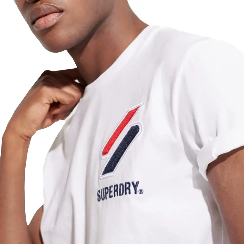 T shirt manche courte homme Superdry Sporstyle Blanc - ZESHOES
