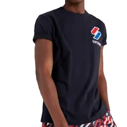 T shirt manche courte homme Superdry Sporstyle Noir - ZESHOES