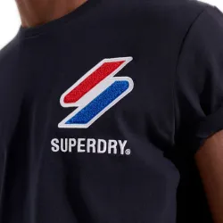 T shirt manche courte homme Superdry Sporstyle Noir - ZESHOES