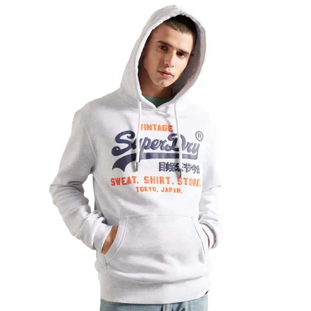 Sweat shirt homme Superdry Shop duo Blanc - ZESHOES