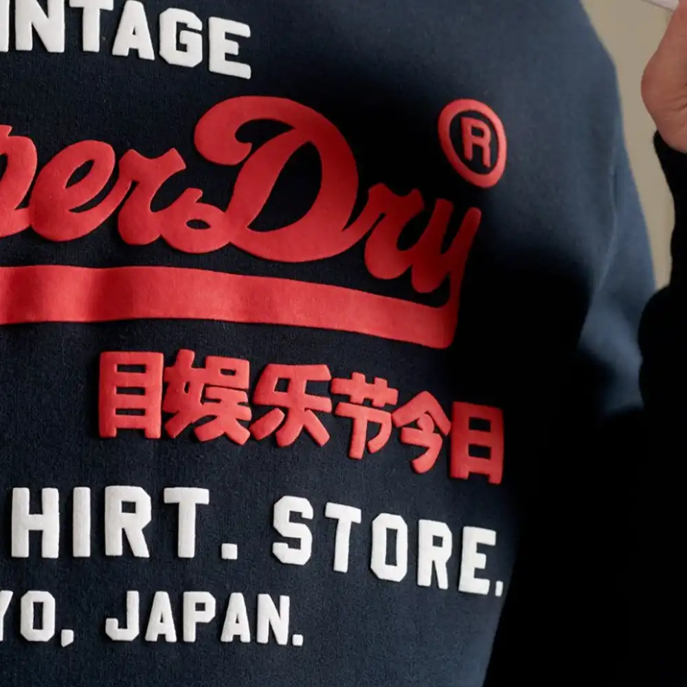 Sweat capuche homme Superdry Shop duo Bleu - ZESHOES