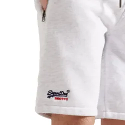 Short homme Superdry Jersey orange label Blanc - ZESHOES
