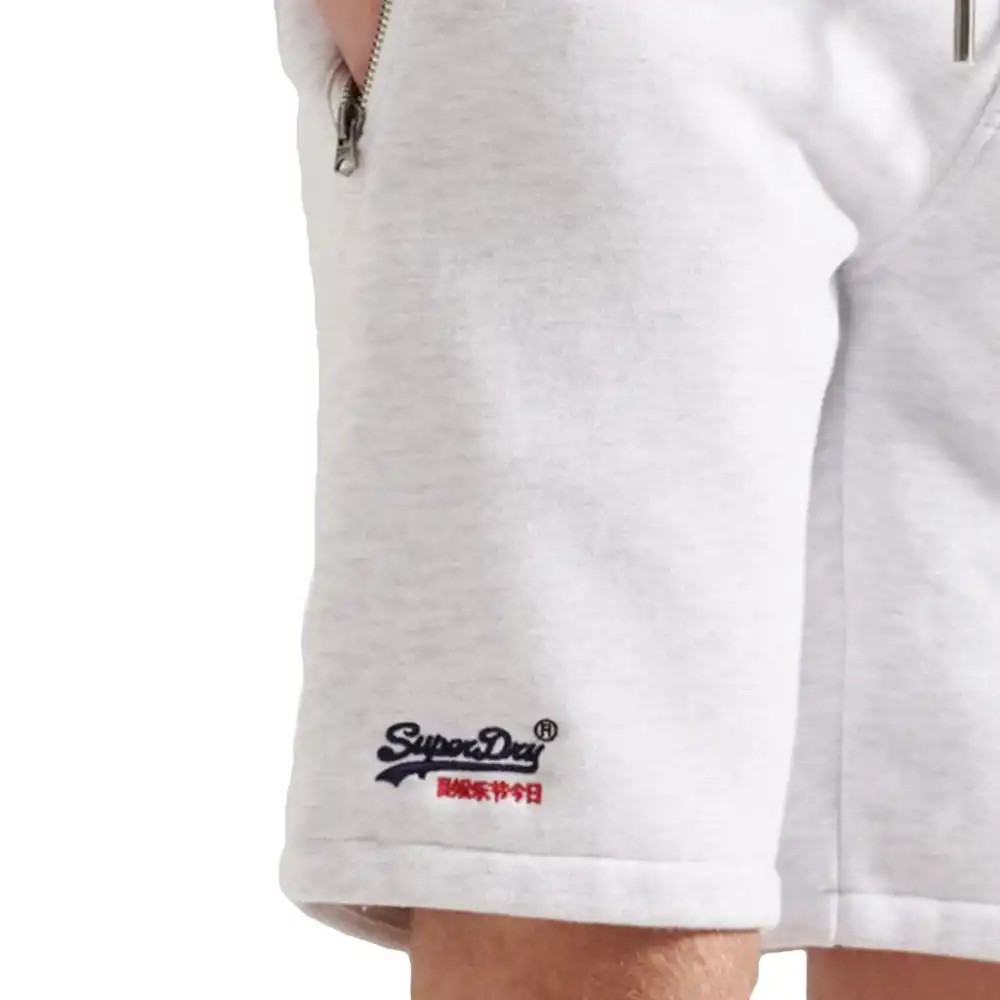 Short homme Superdry Jersey orange label Blanc - ZESHOES