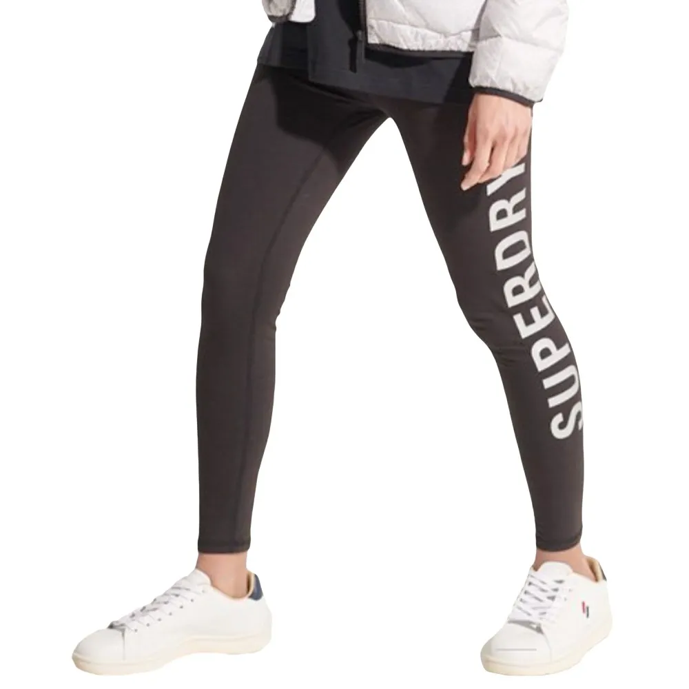 Superdry Legging Essentiel 7/8 Femme Noir