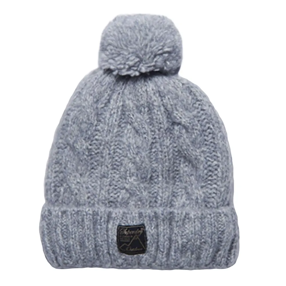 Superdry Bonnet essentiel classic Femme Gris