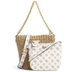 Sac a main femme Guess Lilica Blanc - ZESHOES