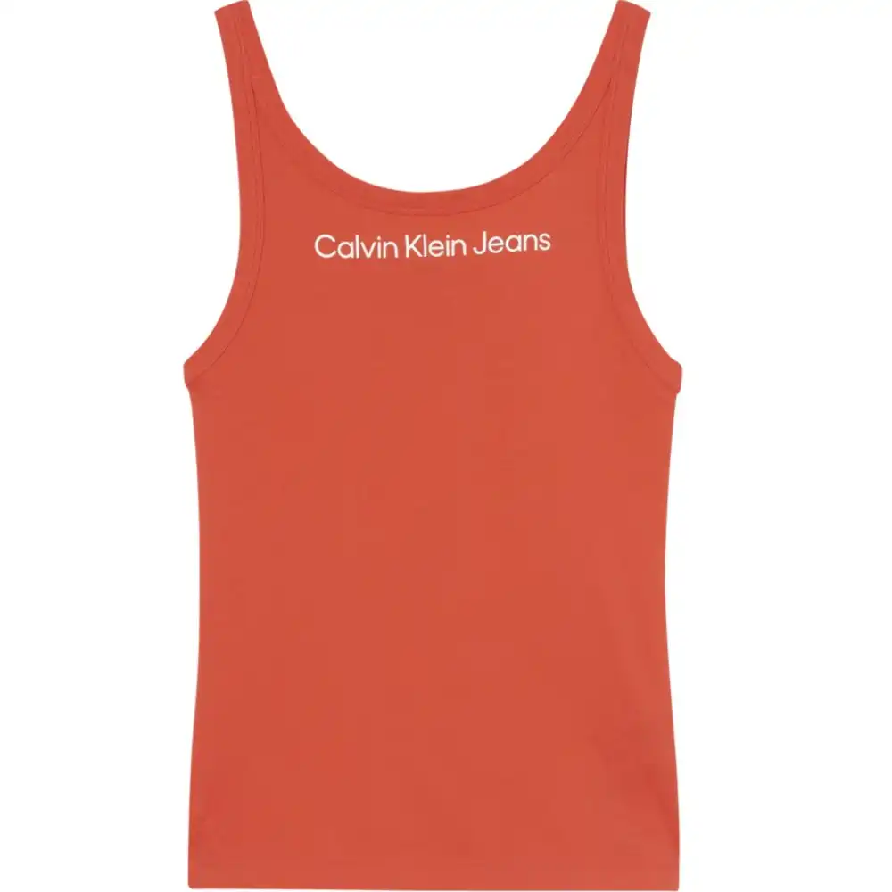 Debardeur femme Calvin Klein Shrunkan institutional tank top Rouge - ZESHOES