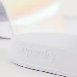 Claquette femme Superdry Pool slide Blanc - ZESHOES Claquette femme Superdry Pool slide Blanc - ZESHOES
