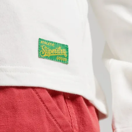 Produits victimes de leur succès Superdry Blanc Vintage logo interest