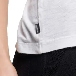 Tee shirt manche courte femme Superdry Col v et poche studio Blanc - ZESHOES Tee shirt manche courte femme Superdry Col v et poche studio Blanc - ZESHOES