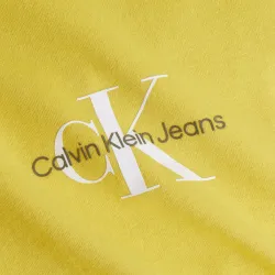 T shirt manche courte homme Calvin Klein Logo tee Jaune - ZESHOES