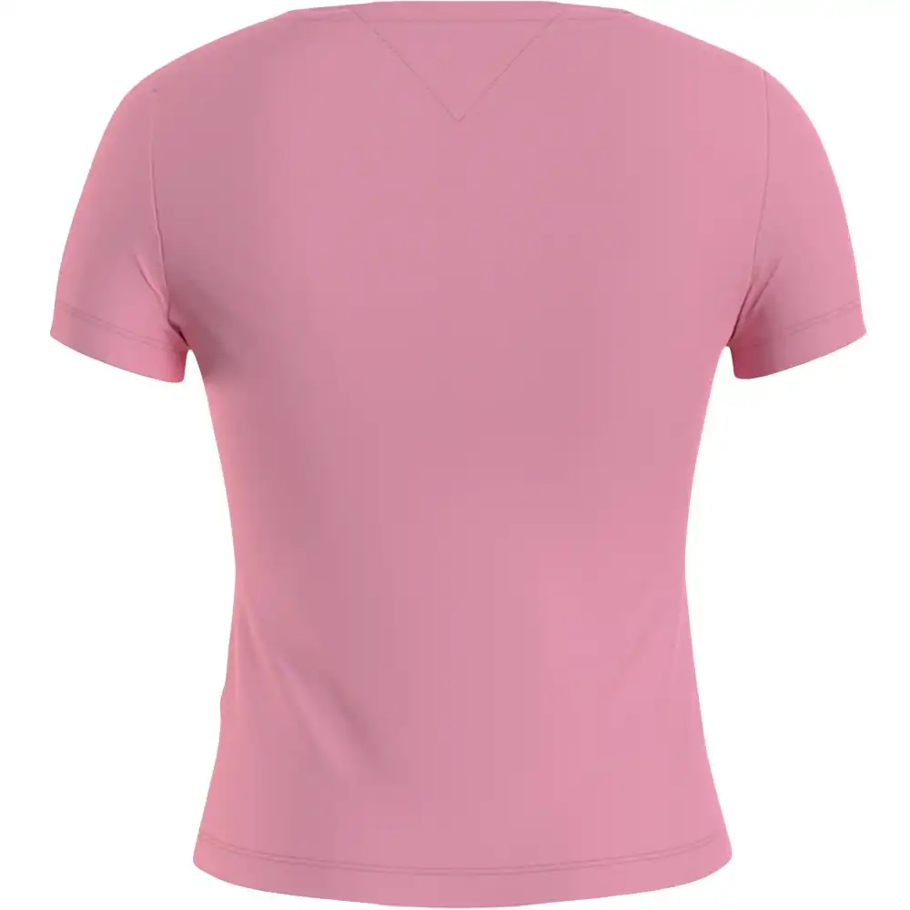 Tee shirt manche courte femme Tommy Jeans Soft jersey Rose - ZESHOES