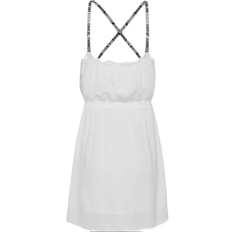 Robe femme Tommy Jeans Blanc Essential strappy 