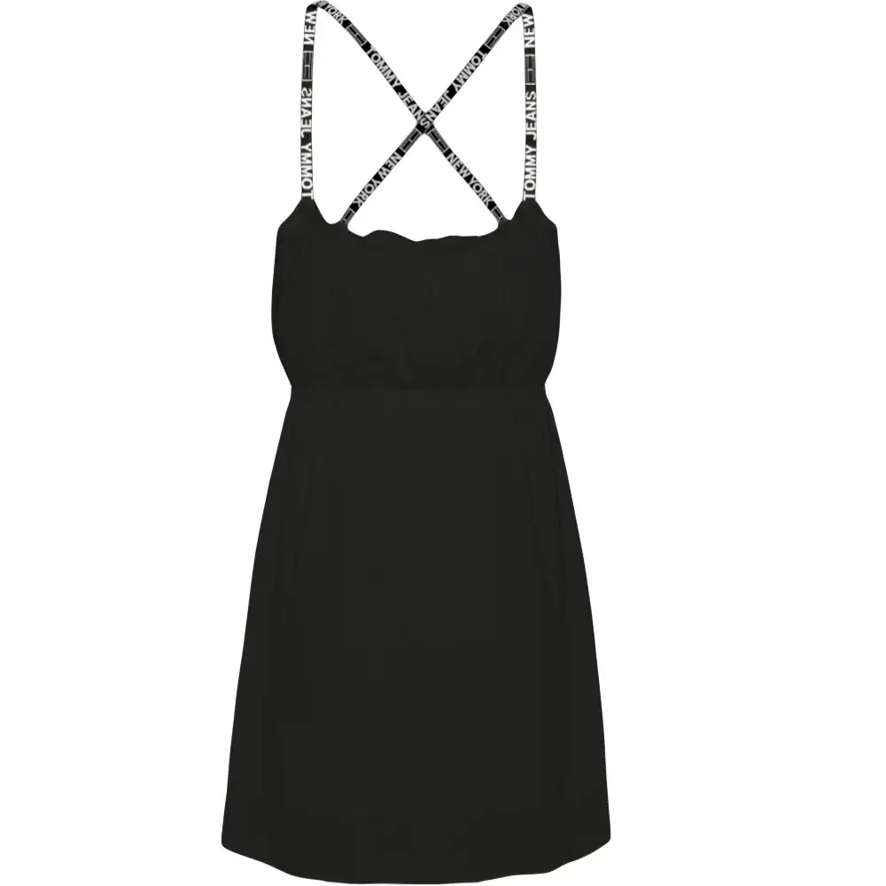 Robe femme Tommy Jeans Essential strappy dress Noir - ZESHOES