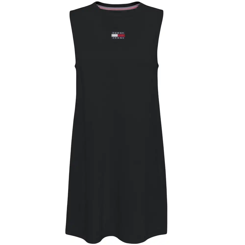 Robe femme Tommy Jeans Badge tank dress Noir - ZESHOES