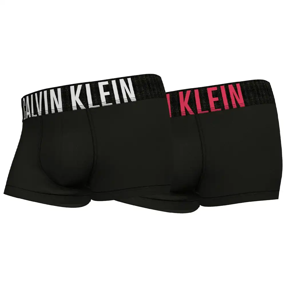 Boxer homme Calvin Klein Pack x2 front logo Noir - ZESHOES