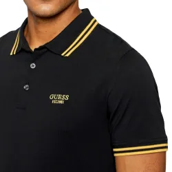 Polo manche courte Guess Classe line Noir - ZESHOES