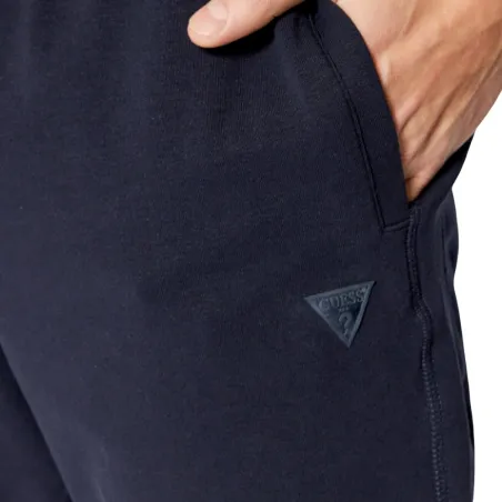 Pantalon jogging homme Guess Bleu Logo triangle classic