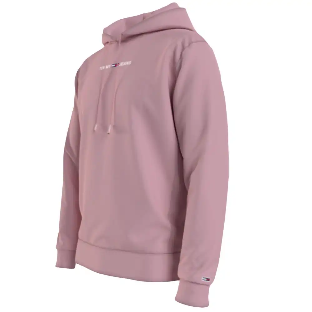 Sweat shirt homme Tommy Jeans Linear logo hoodie Noir - ZESHOES