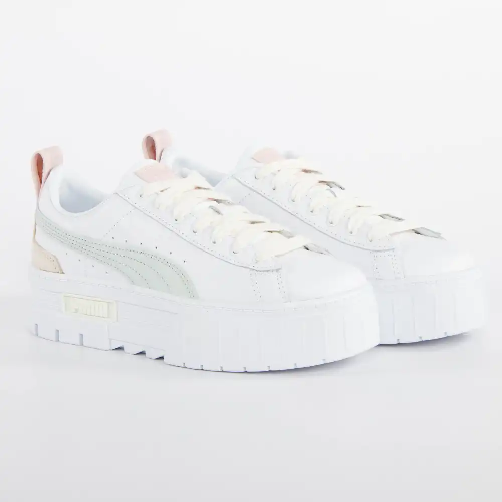 Basket de ville basse femme Puma Mayze luxe wns Blanc - ZESHOES