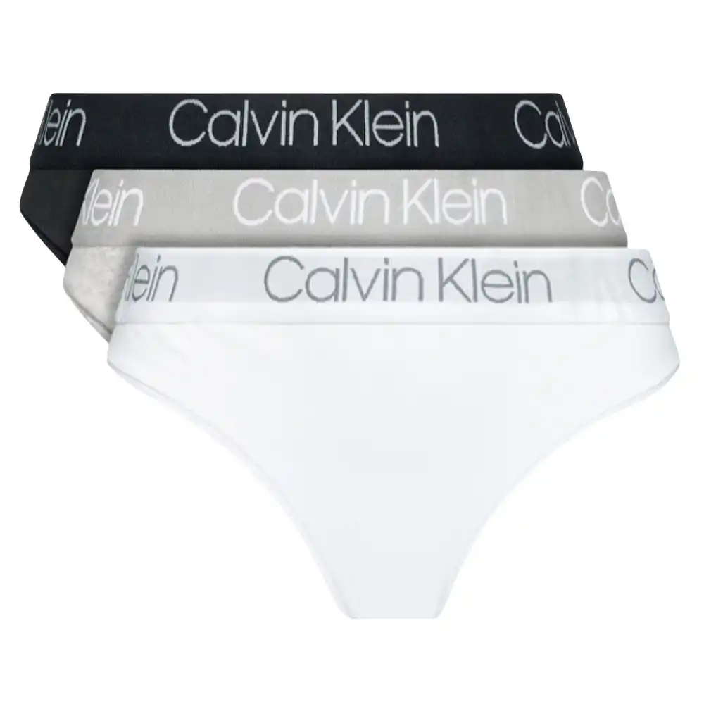 Culotte femme Calvin Klein Pack x3 unlimited logo Multicolor - ZESHOES