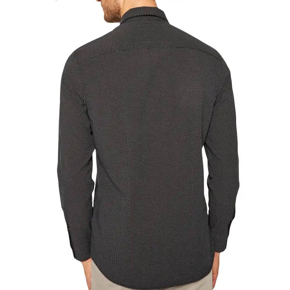 Chemise manches longues homme Guess Style luxe Noir - ZESHOES Chemise manches longues homme Guess Style luxe Noir - ZESHOES