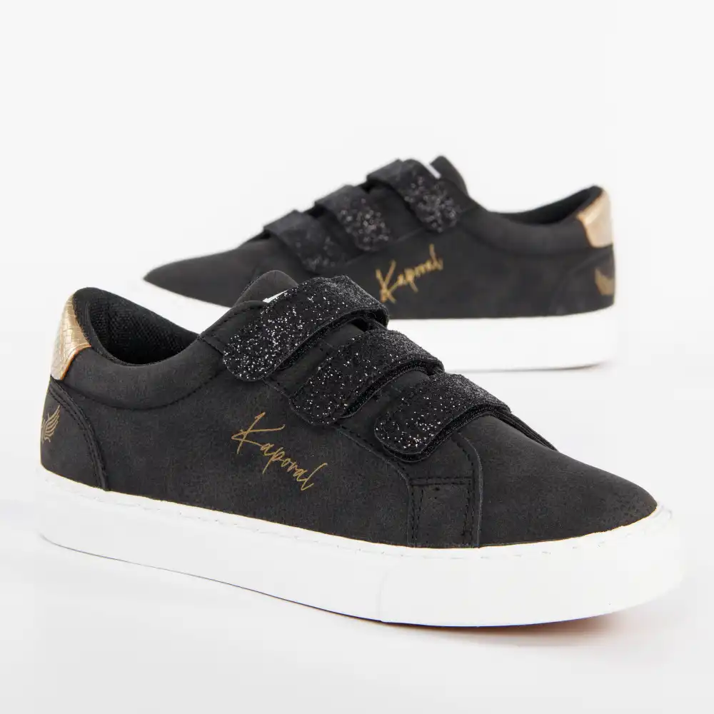 Basket basse femme Kaporal Tippy black Noir - ZESHOES Basket basse femme Kaporal Tippy black Noir - ZESHOES