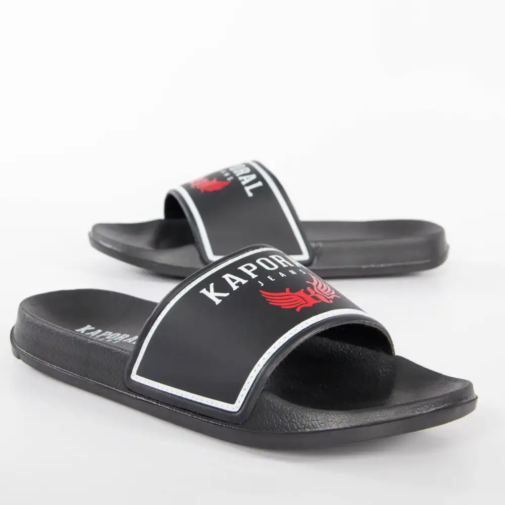 Claquette homme Kaporal Balmor Noir - ZESHOES Claquette homme Kaporal Balmor Noir - ZESHOES