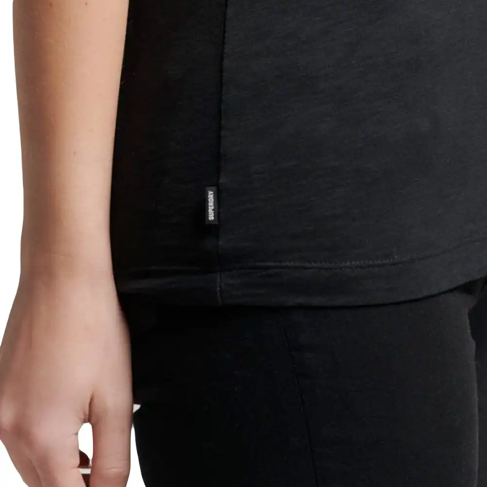 Tee shirt manche courte femme Superdry Studio pocket Noir - ZESHOES Tee shirt manche courte femme Superdry Studio pocket Noir - ZESHOES