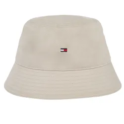 Bob homme Tommy Jeans Drapeau brodé Beige - ZESHOES