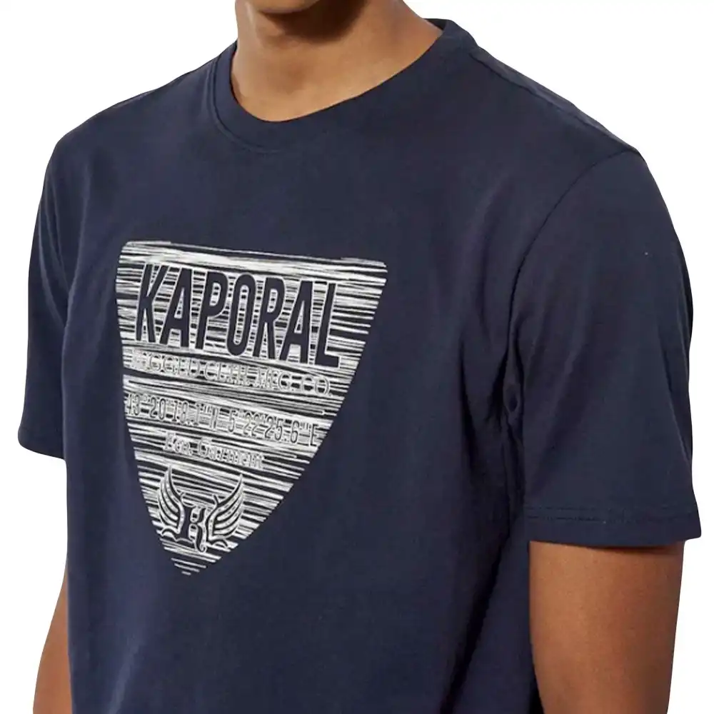 T shirt manche courte homme Kaporal Corty Bleu - ZESHOES