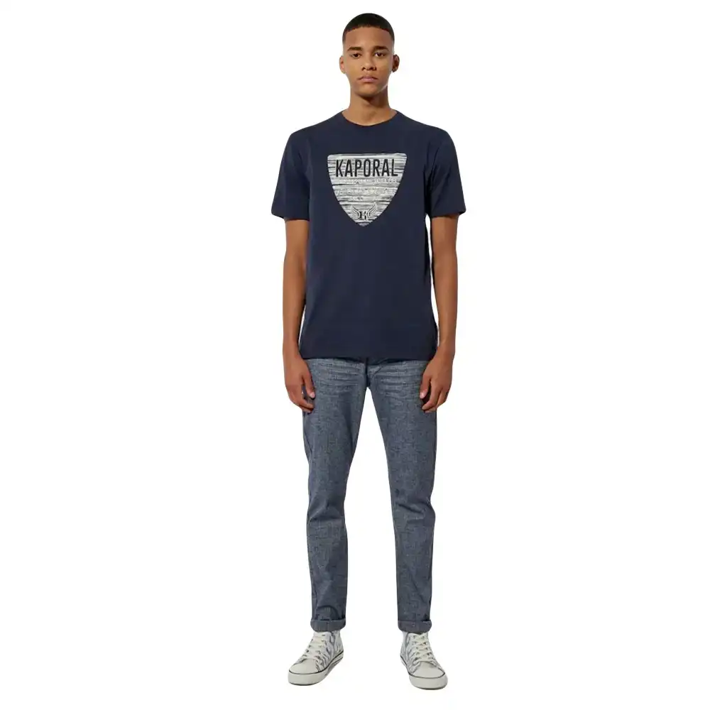 T shirt manche courte homme Kaporal Corty Bleu - ZESHOES T shirt manche courte homme Kaporal Corty Bleu - ZESHOES