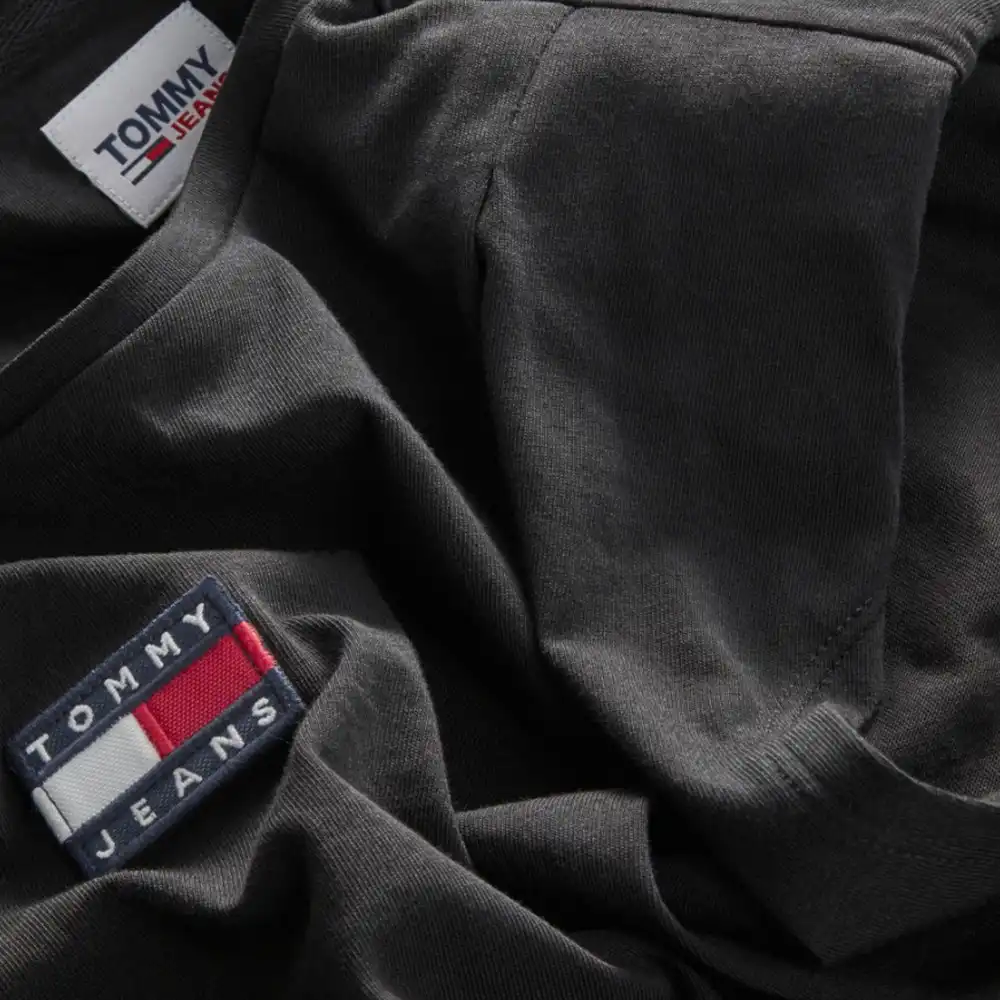 Debardeur femme Tommy Jeans Crop elasticated badge tank Noir - ZESHOES