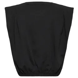 Debardeur femme Tommy Jeans Crop elasticated badge tank Noir - ZESHOES