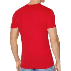 T shirt manche courte homme Emporio Armani Pack x2 classic logo Bleu - ZESHOES