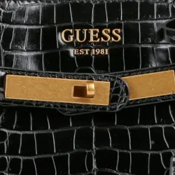 Sac a main femme Guess Style croco Noir - ZESHOES Sac a main femme Guess Style croco Noir - ZESHOES