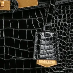 Sac a main femme Guess Style croco Noir - ZESHOES Sac a main femme Guess Style croco Noir - ZESHOES