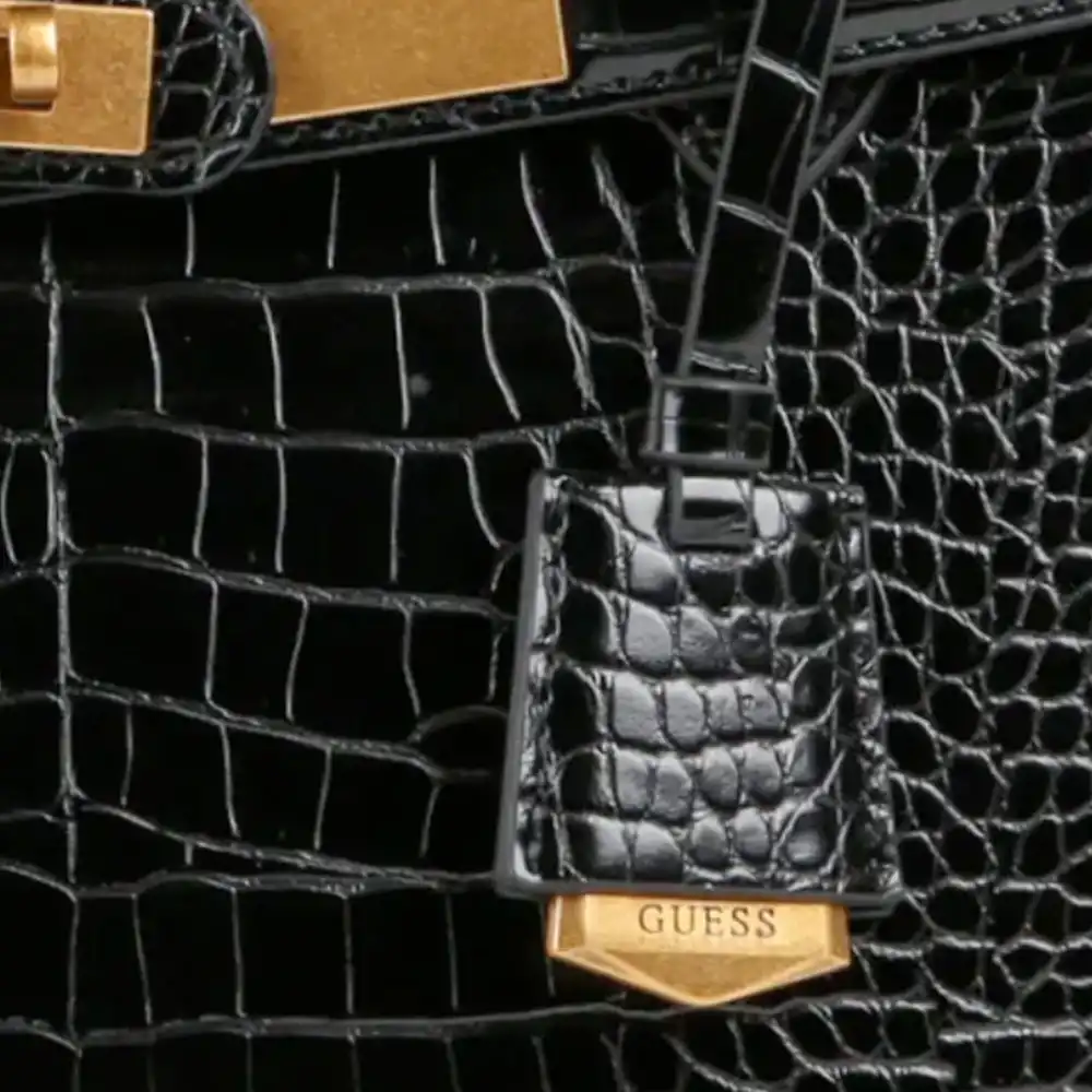 Sac a main femme Guess Style croco Noir - ZESHOES Sac a main femme Guess Style croco Noir - ZESHOES