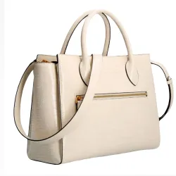 Sac a main femme Guess Original & vintage logo gold Beige - ZESHOES