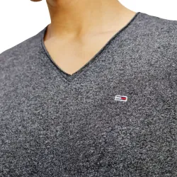 T shirt manche courte homme Tommy Jeans Little flag logo Noir - ZESHOES